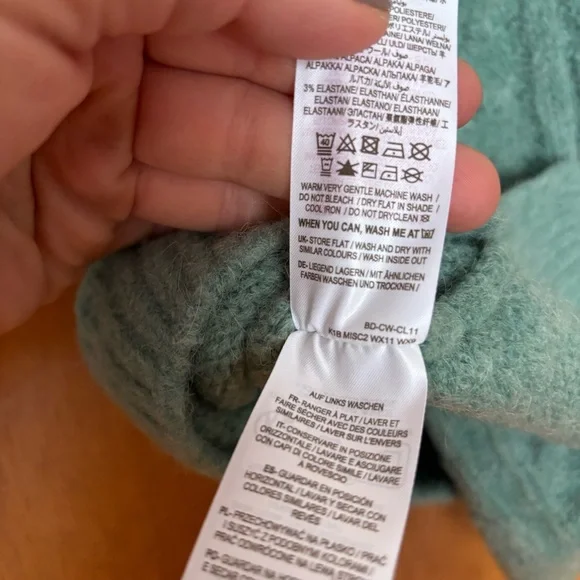 Mini Boden Pointelle Cable Jumper Green Girls 11-12 NWT - Picture 8 of 8